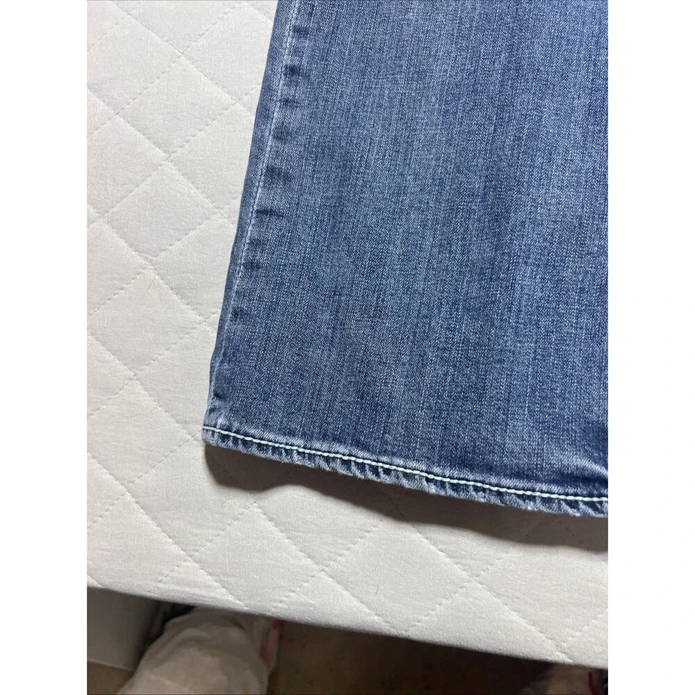 BKE Denim Tyler Straight Jeans Men's 36R(36x32) Dark Wash Factory Distressing